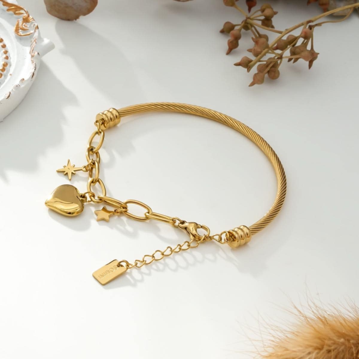 Bracelet Demi Jonc Coeur