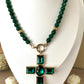 Green Cross Necklace