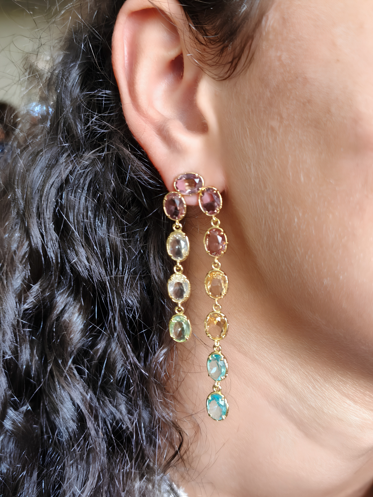 Boucles Canes Cristal