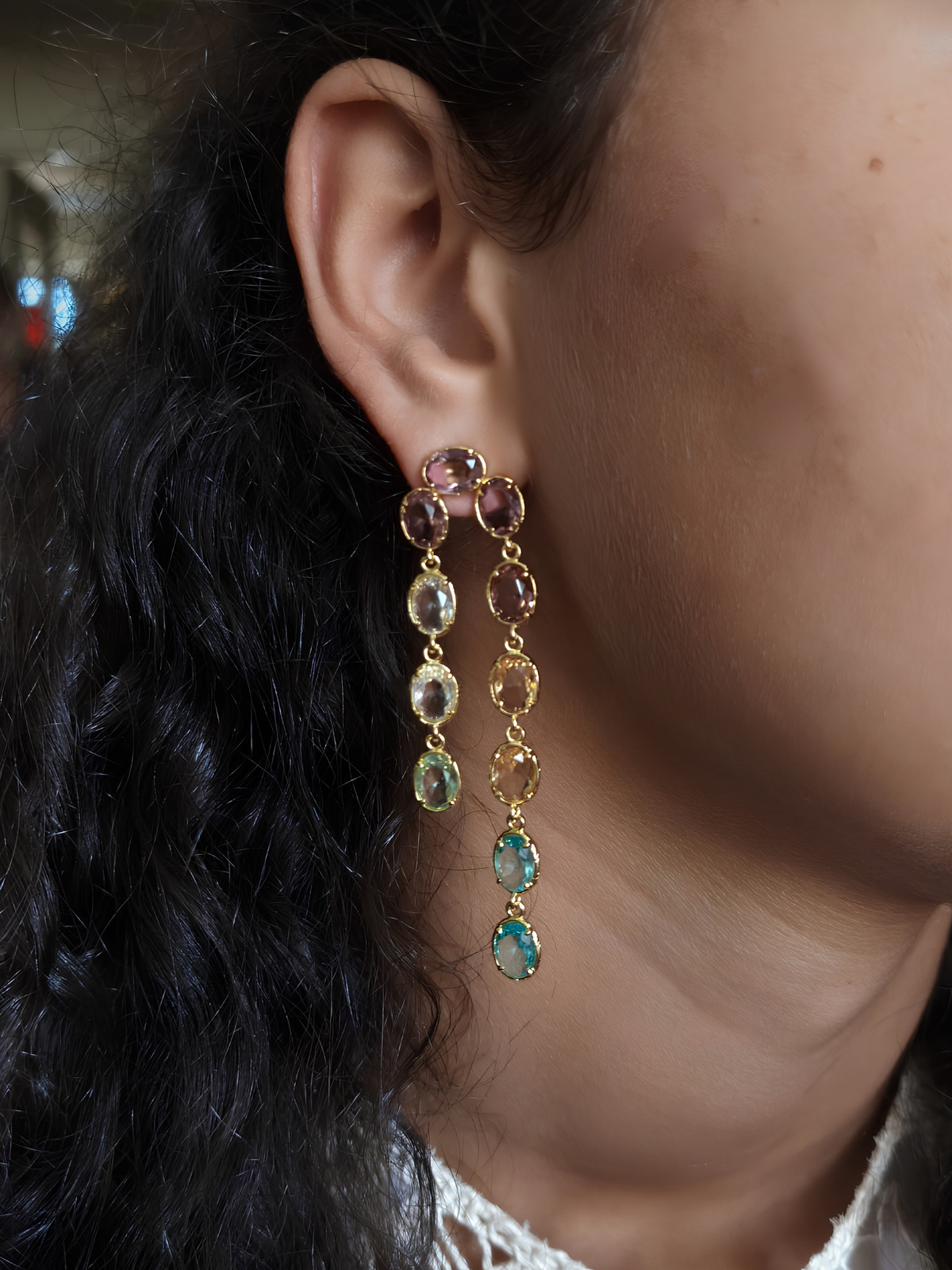 Boucles Canes Cristal