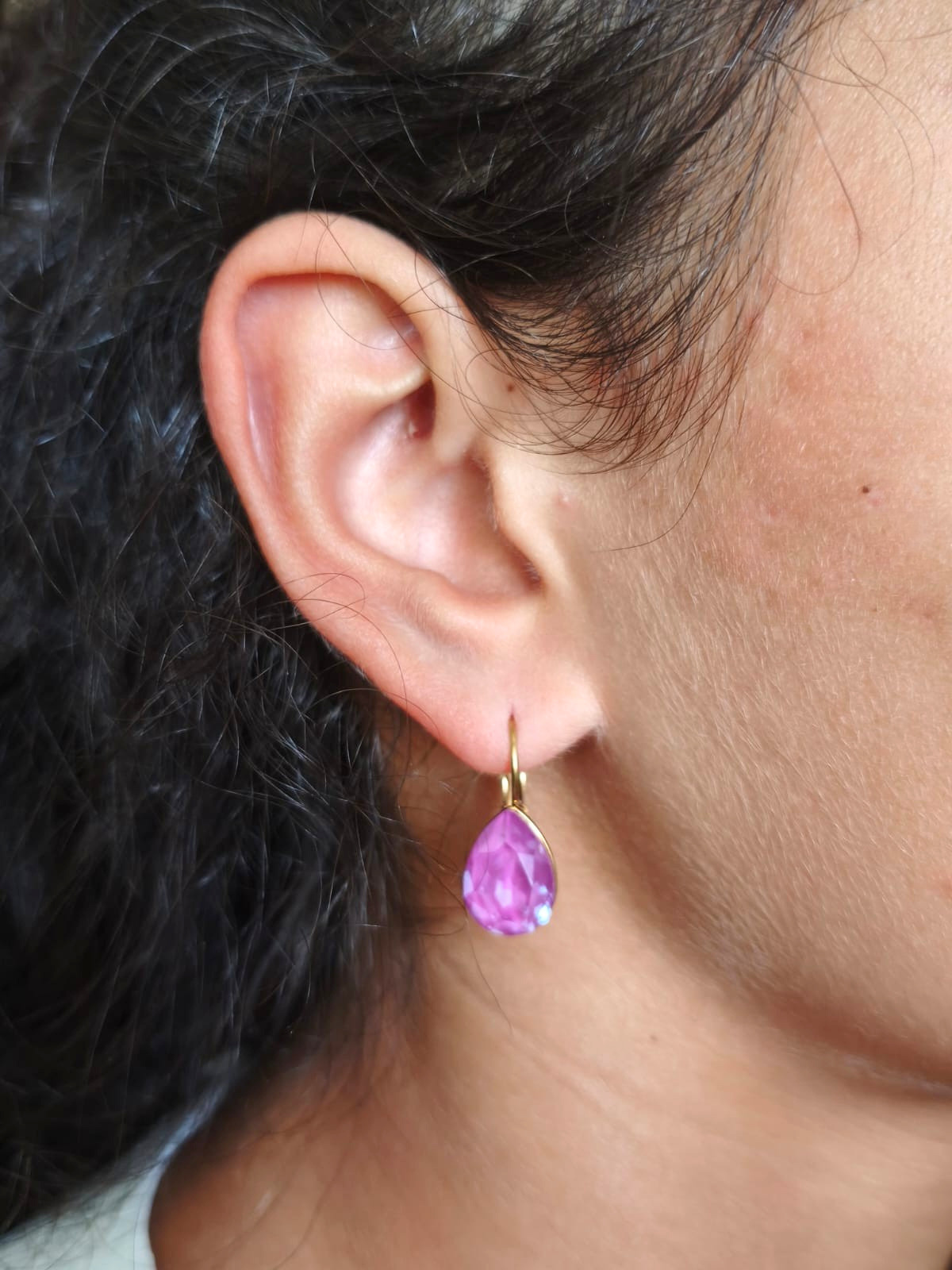 Boucles Goutte Cristal