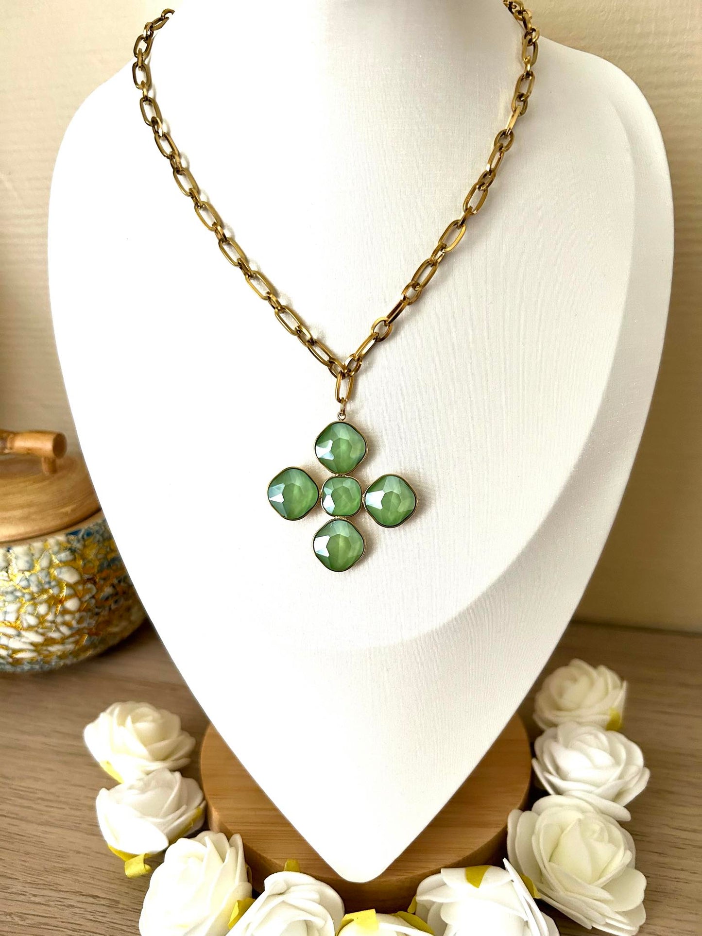 Clover Cross Necklace