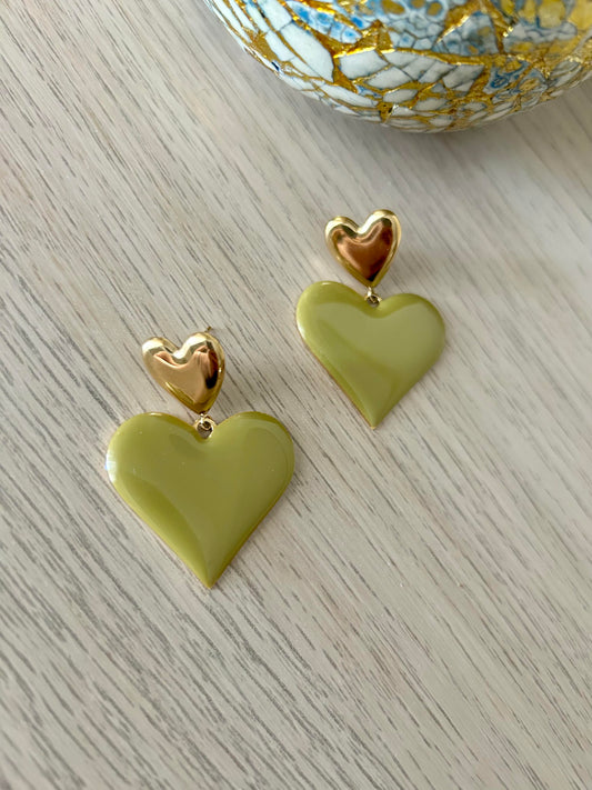 Boucles Coeur Vert