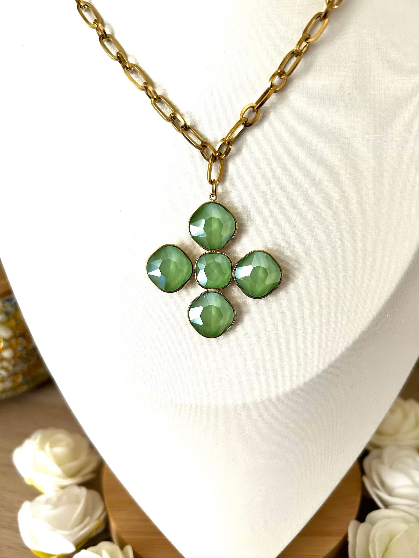 Clover Cross Necklace