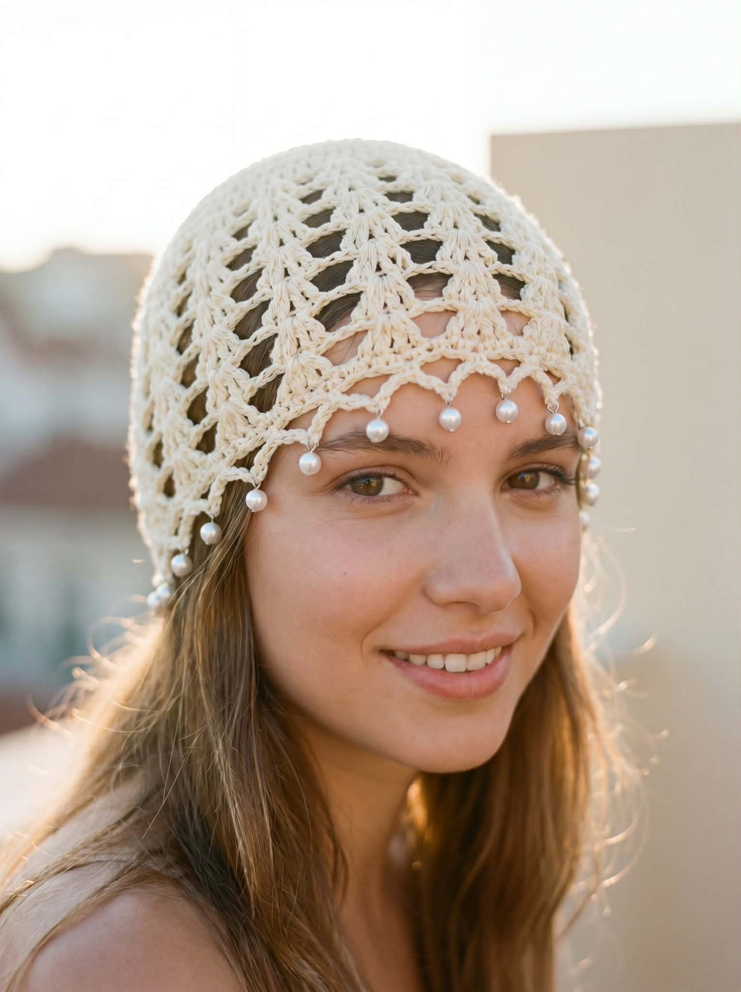 Bonnet Crochet Perle
