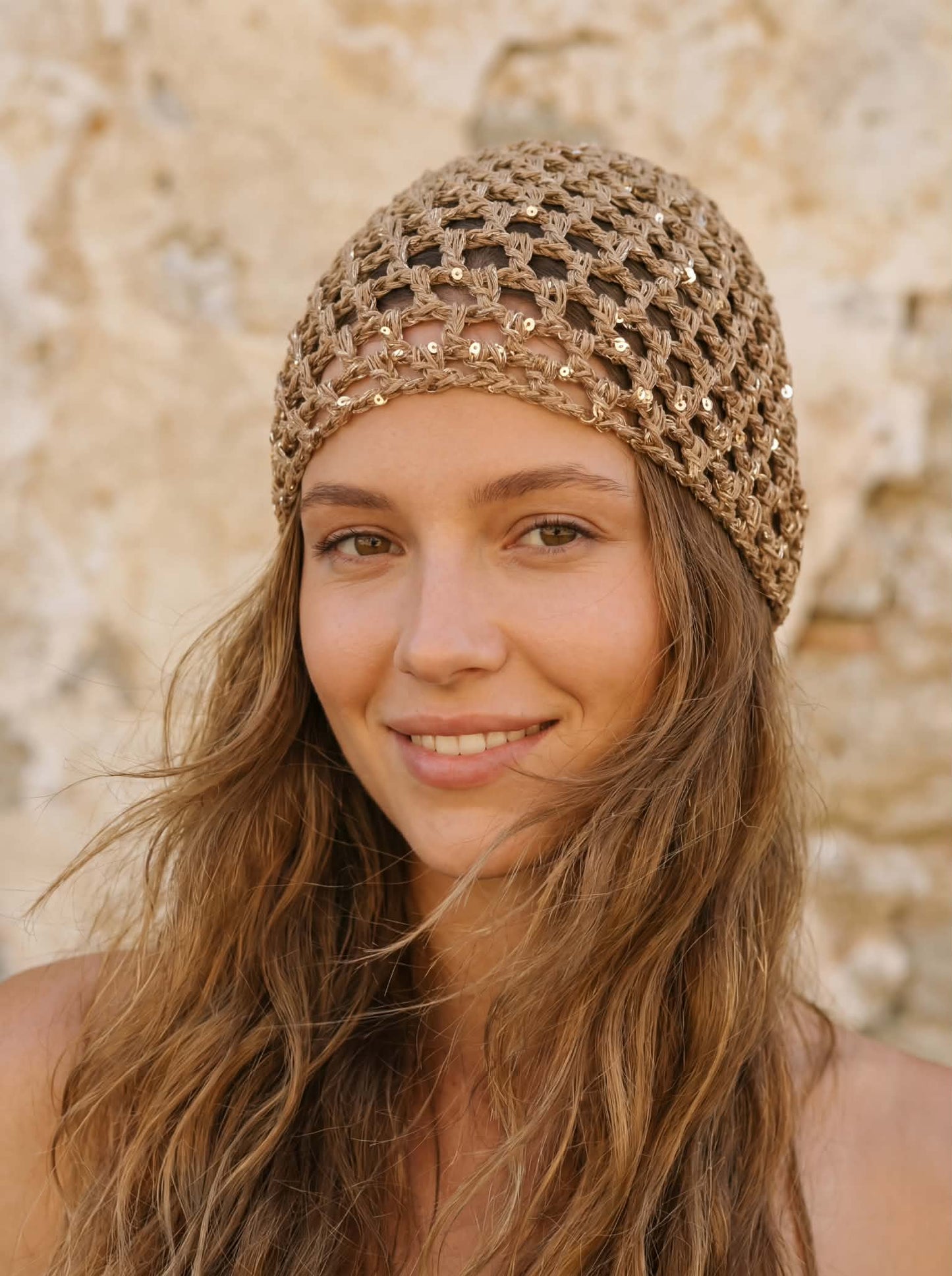 Bonnet Crochet Sequin