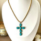 Cross Necklace (Turquoise)
